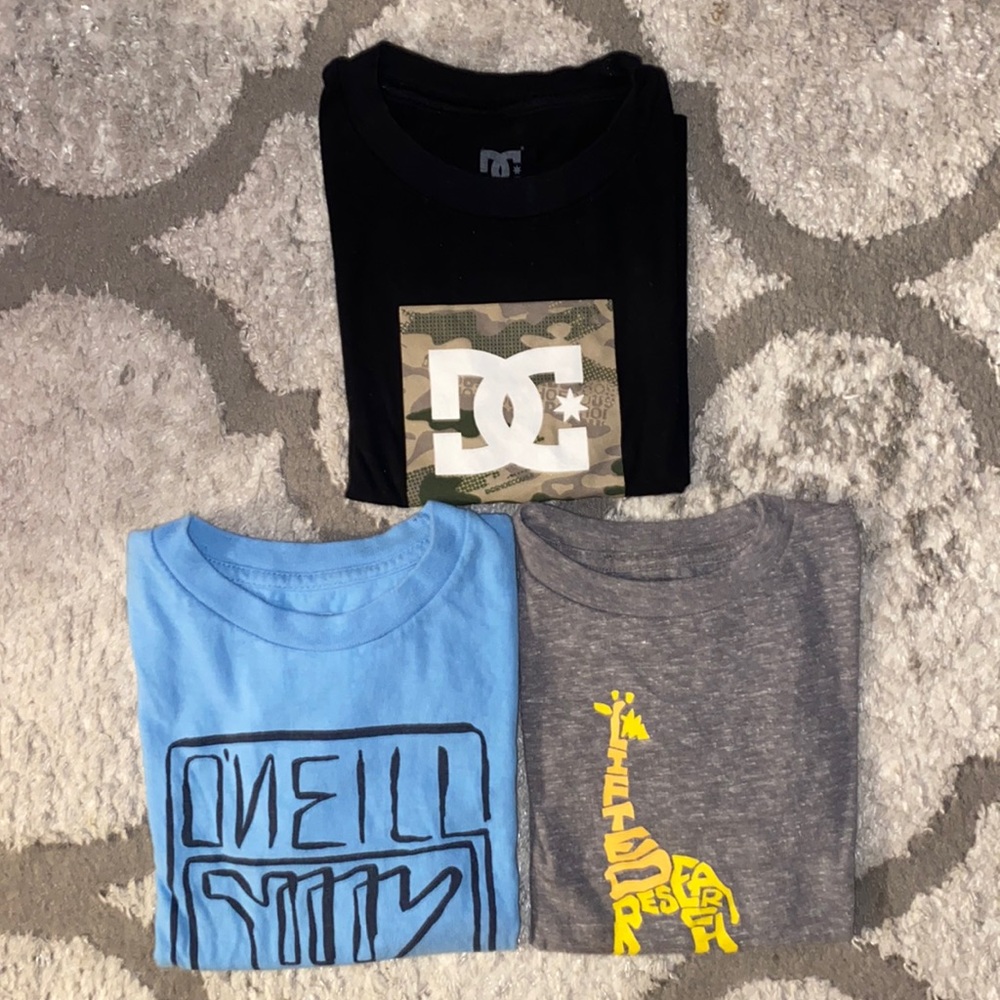 DC, O’Neill & LRG Short Sleeve Shirt Bundle 3 Shirts Boys Size 4